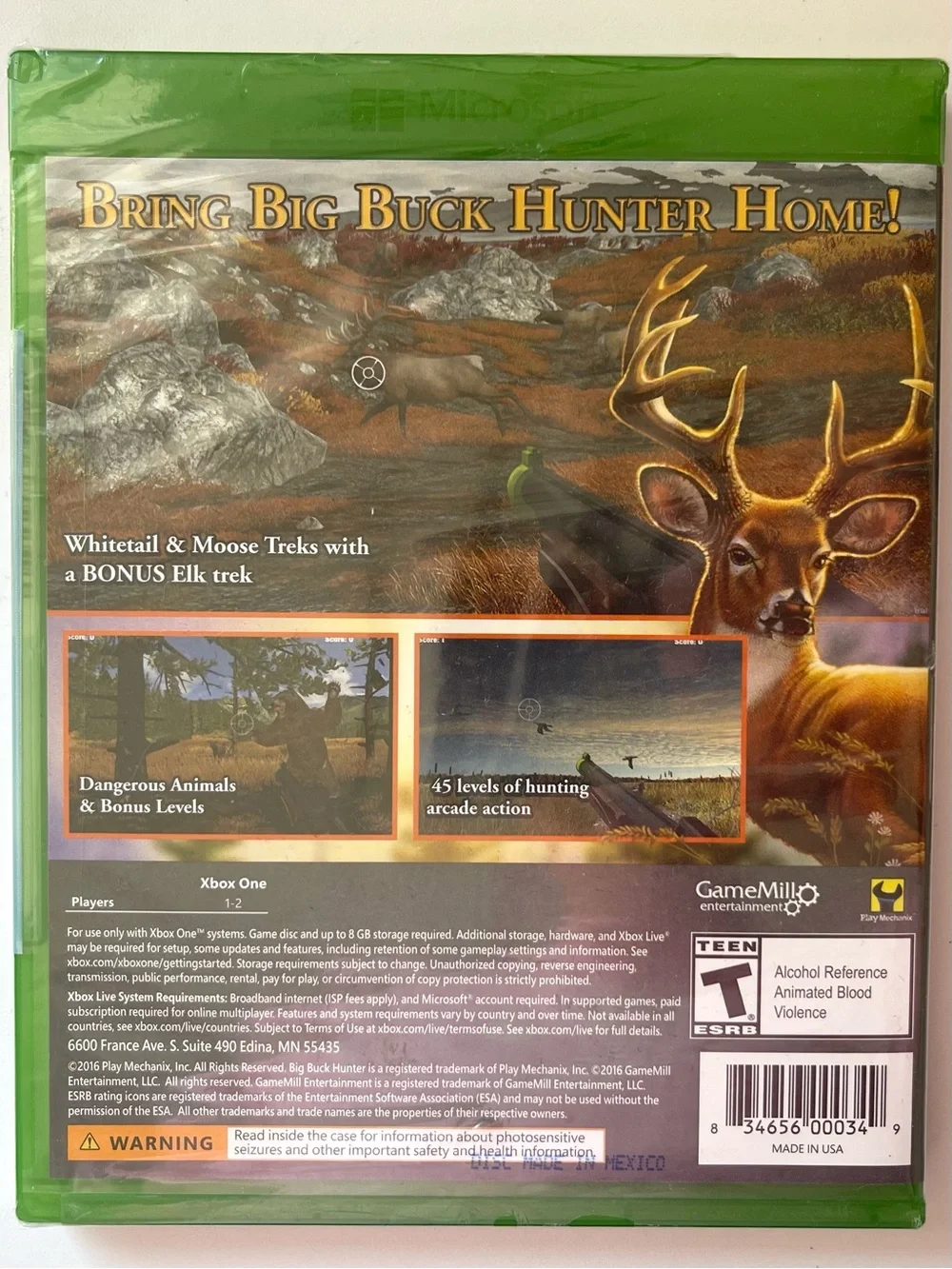 NWT Big Buck Hunter Arcade Game - Xbox One - Factory Sealed